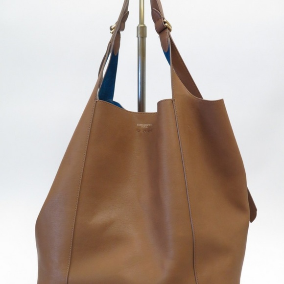 Nina Ricci Bag Faust Brown Leather Large Tote - Picture 2 of 8